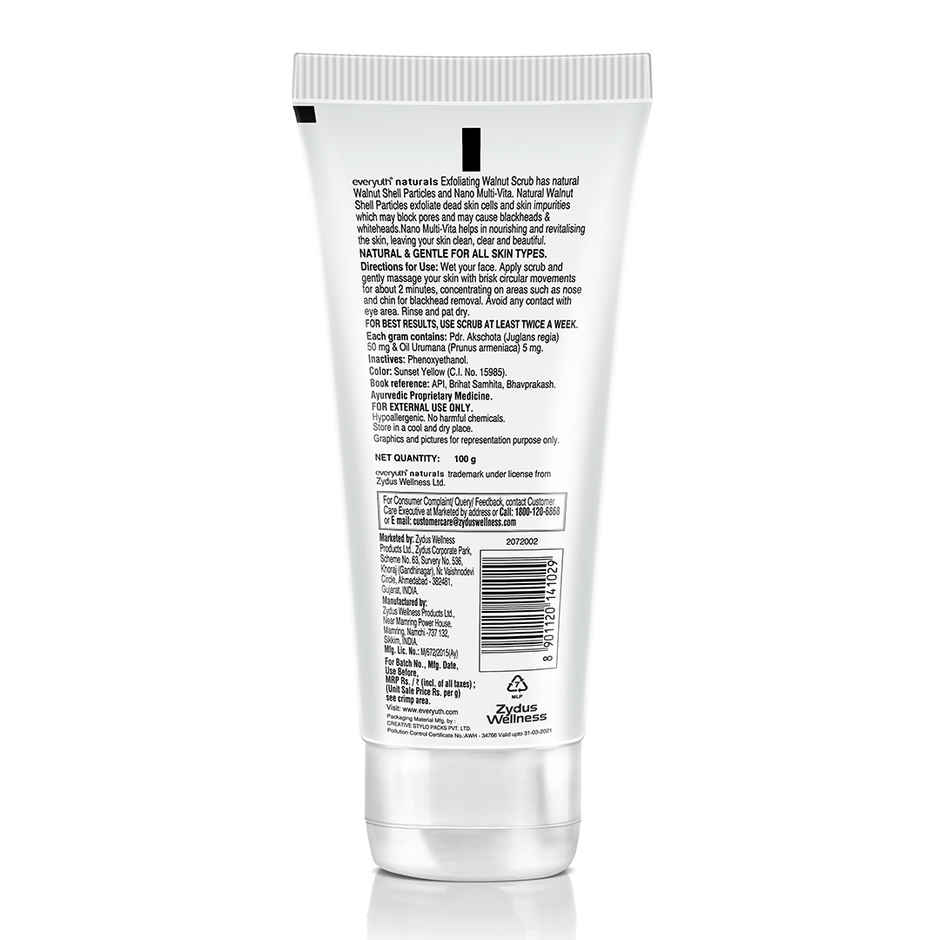 Everyuth Naturals Exfoliating Walnut Scrub for Blackheads & Dead Skin Cells