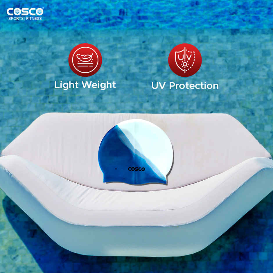 Cosco Swimming Cap (Assorted), Silicon,Multi-Colour