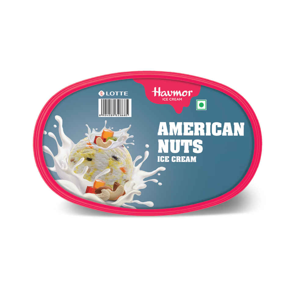 Havmor American Nuts Ice Cream tub