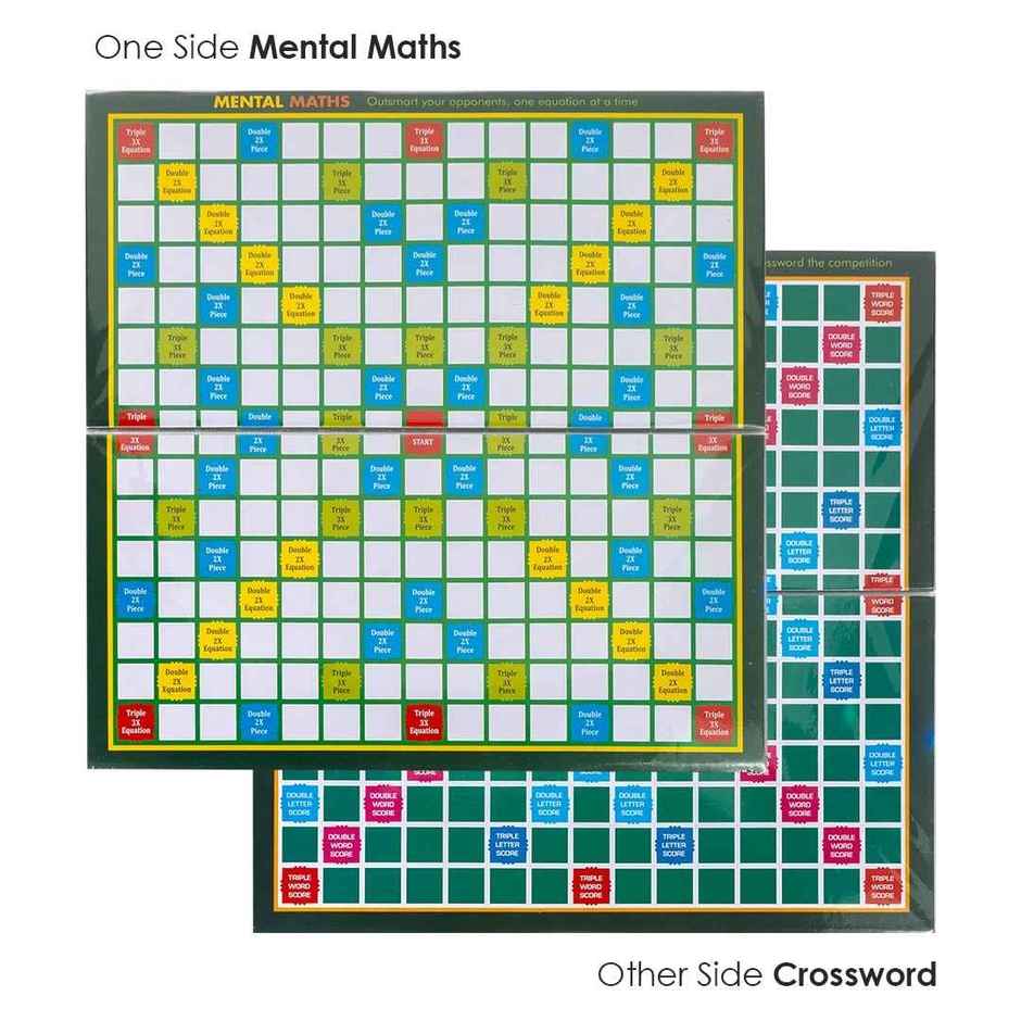 Ratna's Brilliant 2 in 1 Board Game | Crossword, Mental Math & More | 7+ years