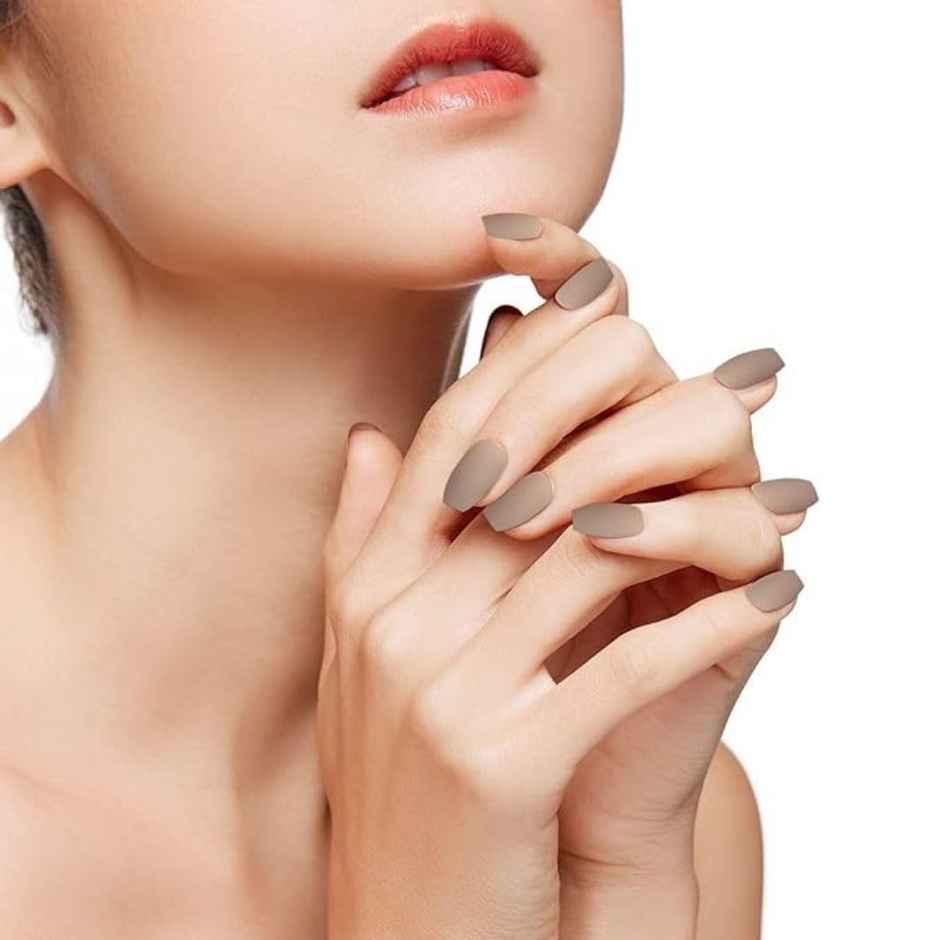 Sanfe Instant Stick On Nails - Classic Coffee