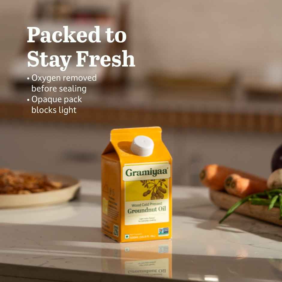 Gramiyaa Groundnut (Peanut) Cold Pressed Oil | Healthy Cooking Oil