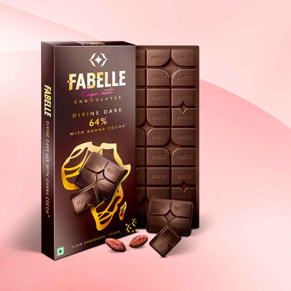Fabelle Divine Dark 64% With Ghana Cocoa Handcrafted Bar