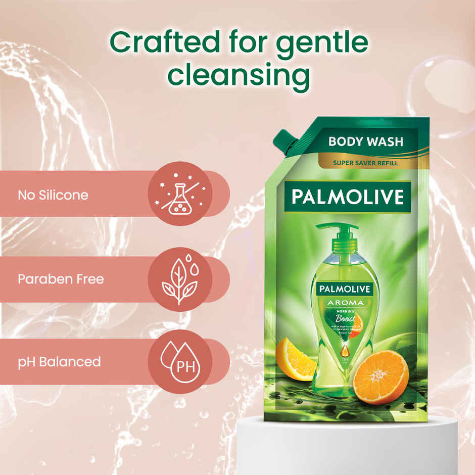 Palmolive Orange Essential Oil & Lemongrass Aroma Morning Boost Body Wash Refill Pack