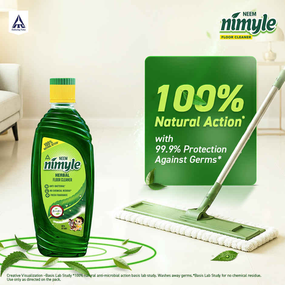 Nimyle Herbal Floor Cleaner | 99.9% Anti-Bacterial | Kid & Pet Safe