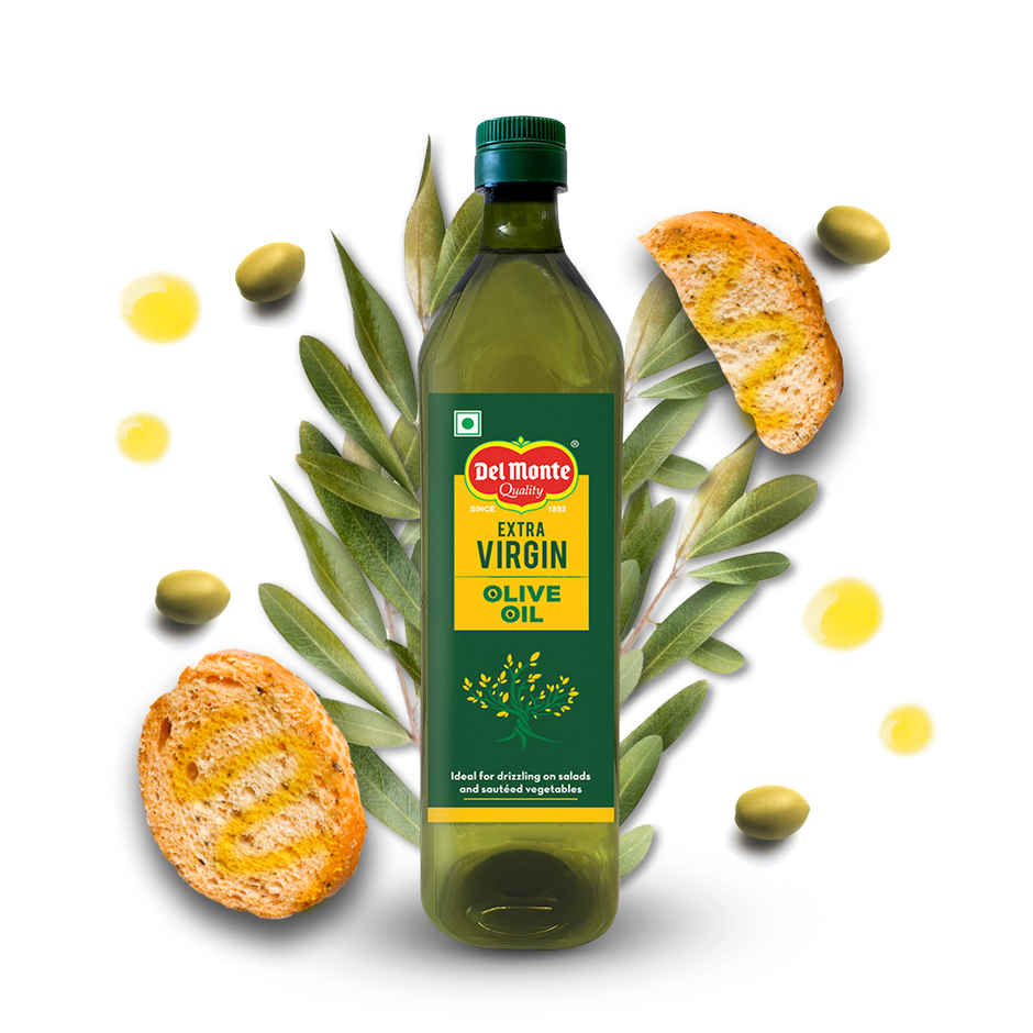 Del Monte Extra Virgin Olive Oil | Cold Pressed | Zero Cholesterol & Trans-Fat | 75% Mufa