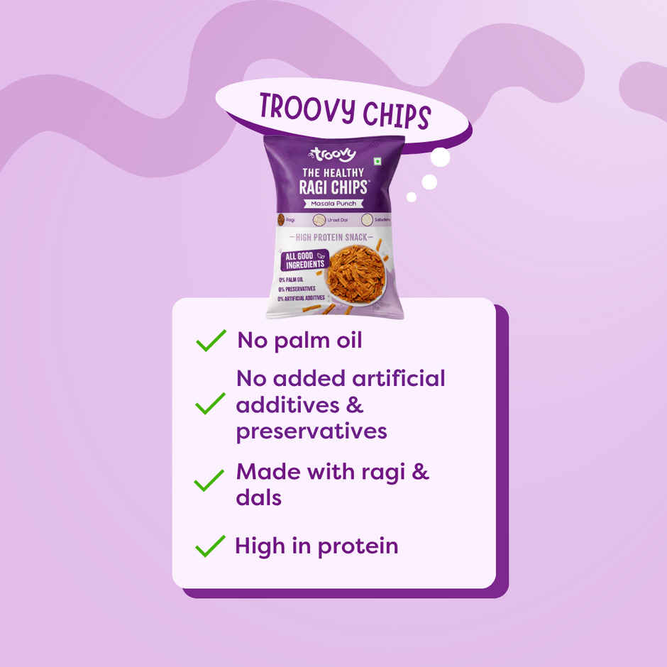 Troovy High Protein Ragi Chips | No Palm Oil, No Chemicals