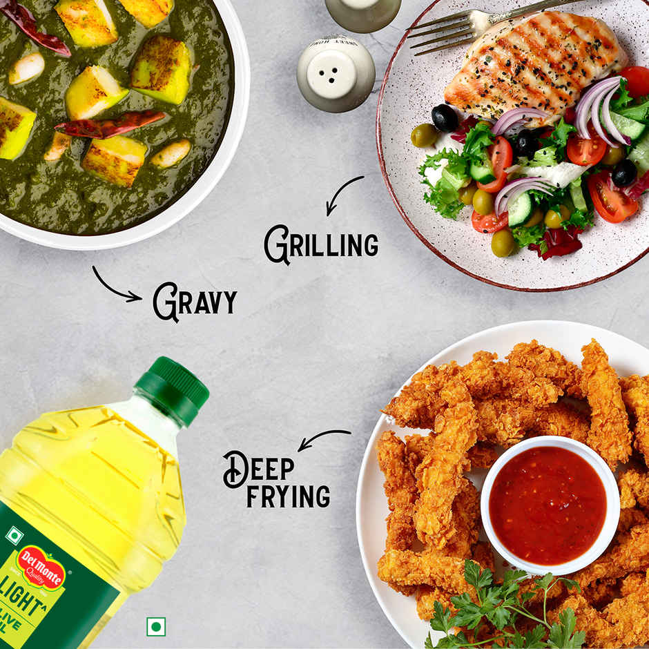 Del Monte Extra Light Olive Oil| Light Flavor| Suitable for Indian Cooking| Zero Cholesterol