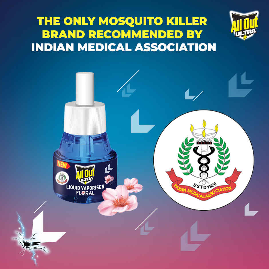 All Out Ultra Floral | 1 Slider | Machine + 2 Refills | Mosquito Repellent