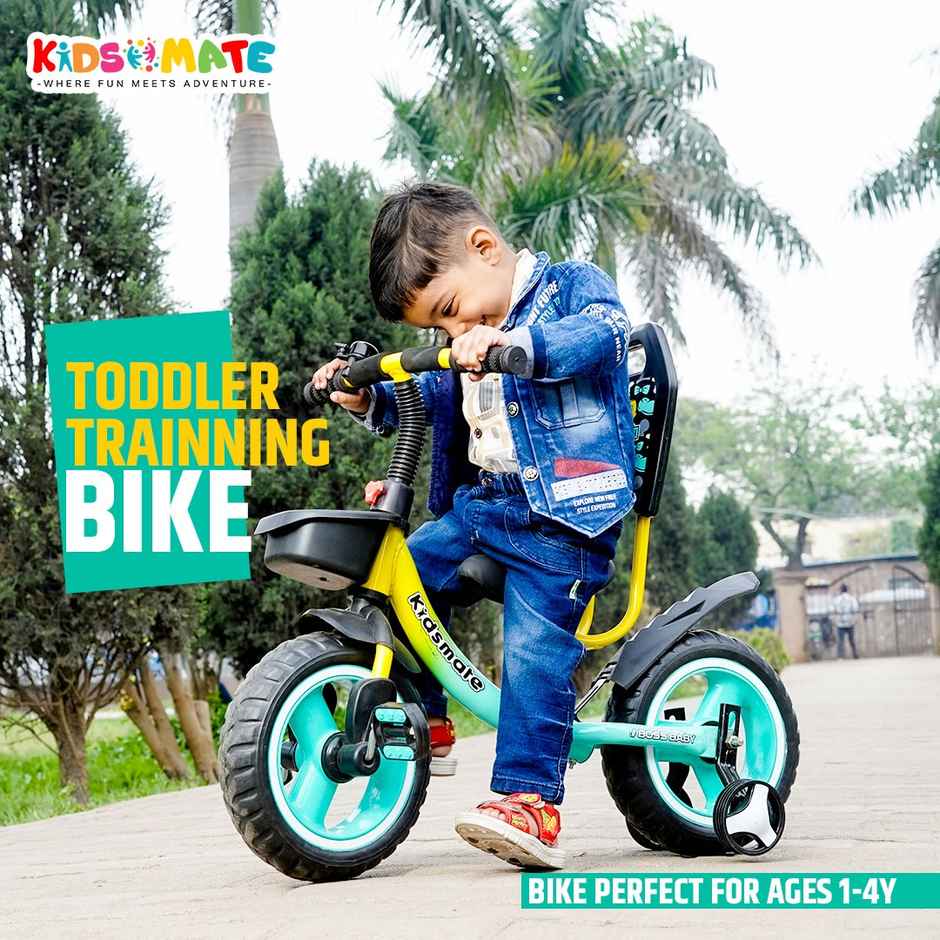 Kidsmate Lite Rider Balance Cycle with Adjustable Seat & Bell for Kids | Sea Green