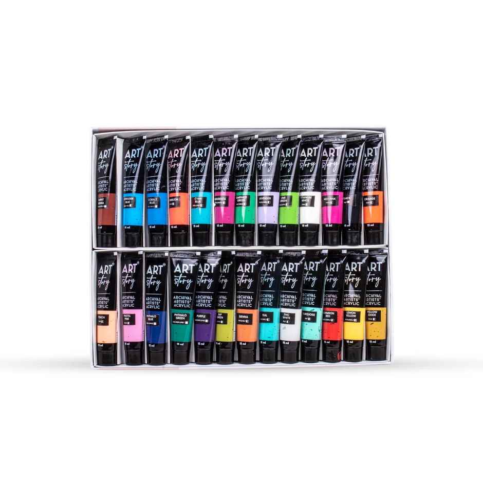 Itsy Bitsy Artists Acrylic Colour Set 26 Colors x 15 ml Each
