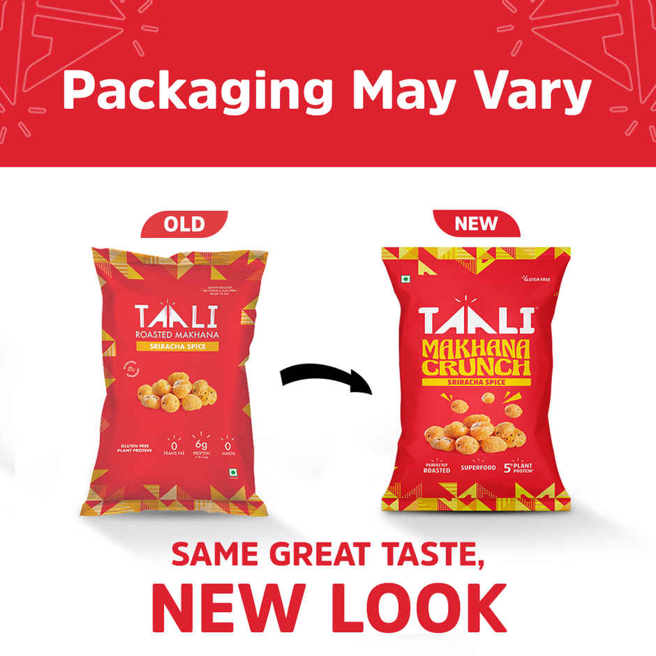 Taali Roasted Makhana | Sriracha Spice | Protein Rich, Made In Olive Oil Combo