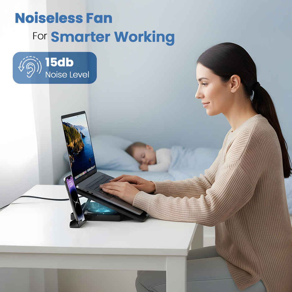 Lapcare Chillmate Cooling Pad, 2 USB Port, Dual Fan | upto 15.6 inch Laptop