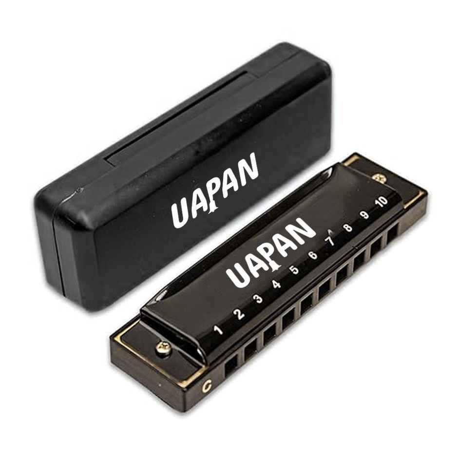Uapan Mouth Organ Harmonica 10 Hole 20 Tones With Case
