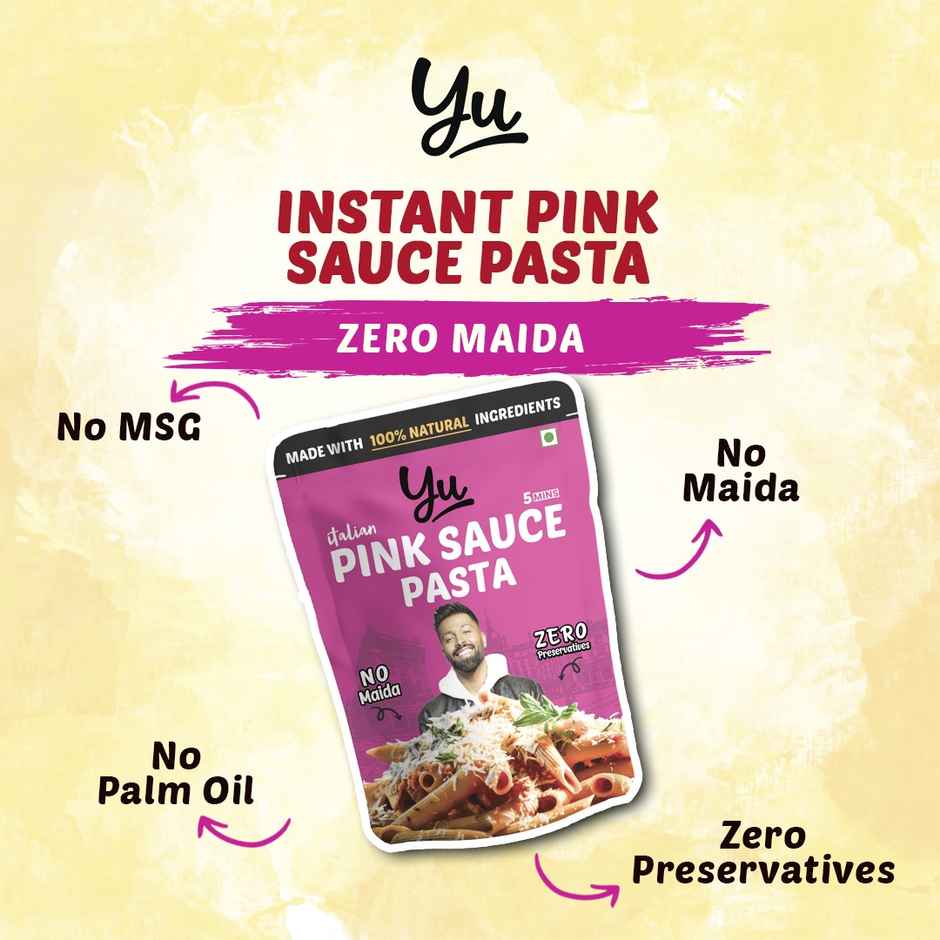 Yu Pink Sauce Instant Wheat Pasta | Penne - Combo Pack