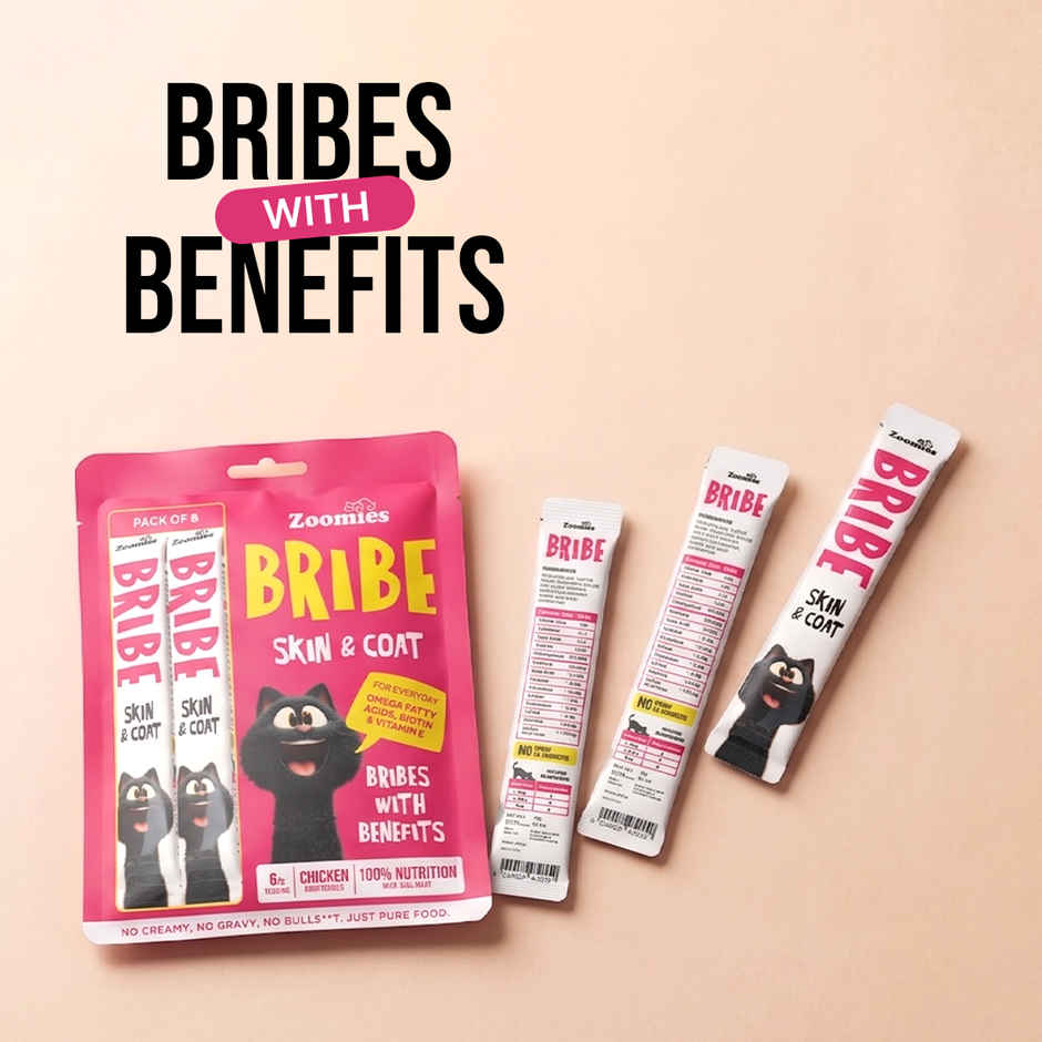 Zoomies Bribe Skin and Coat Cat Creamy Treat