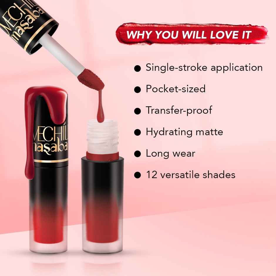 LoveChild Masaba - Pocket Liquid Lipstick Set - Cheery Chai - Spicy Sip - Fizzy Flamingo