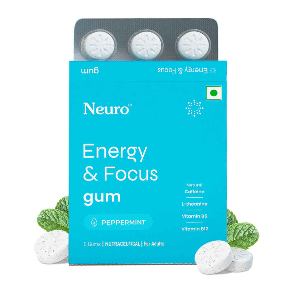 Neuro Energy and Focus Gums Blister Peppermint