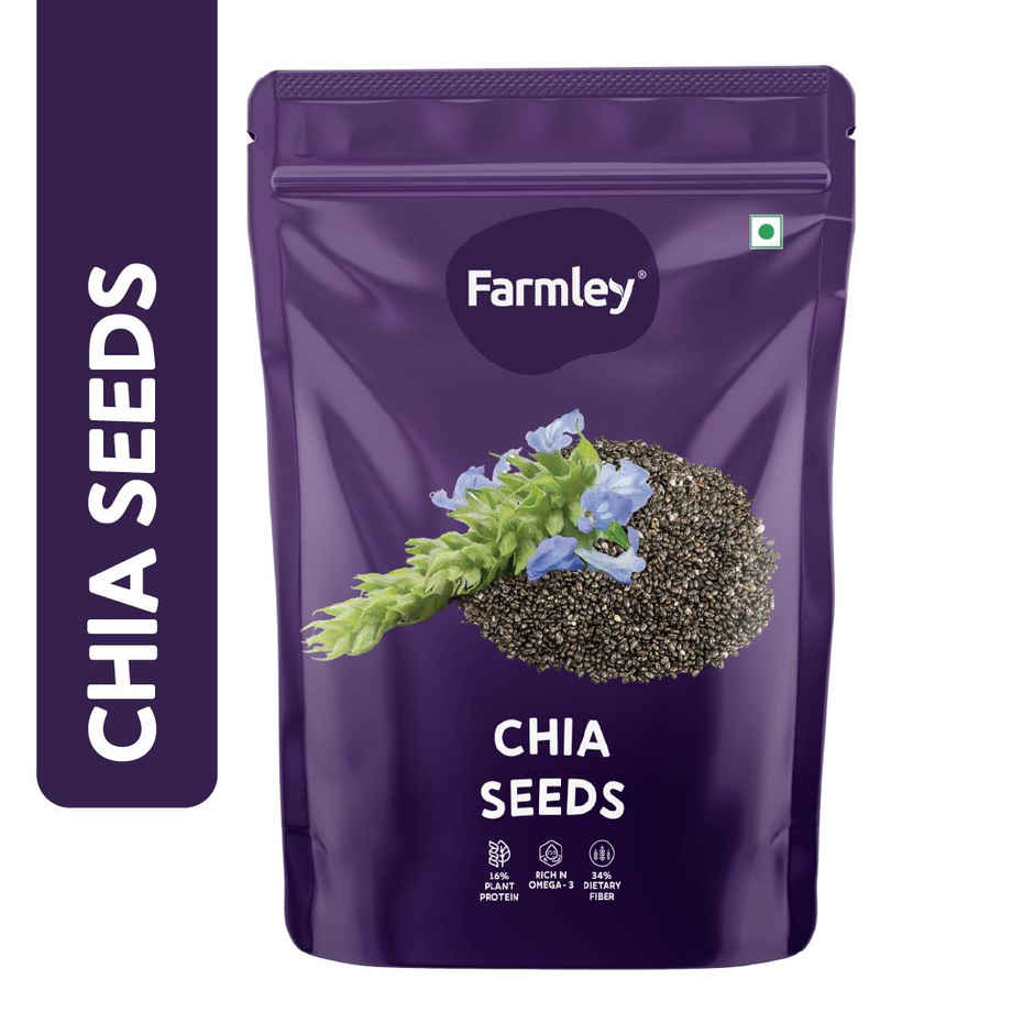 Farmley Premium Natural Chia Seeds Rich in Protein & Fiber