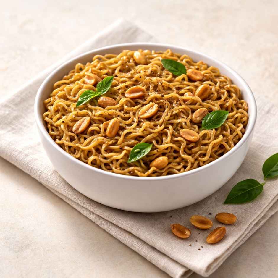 Black Pepper Maggi with Peanuts