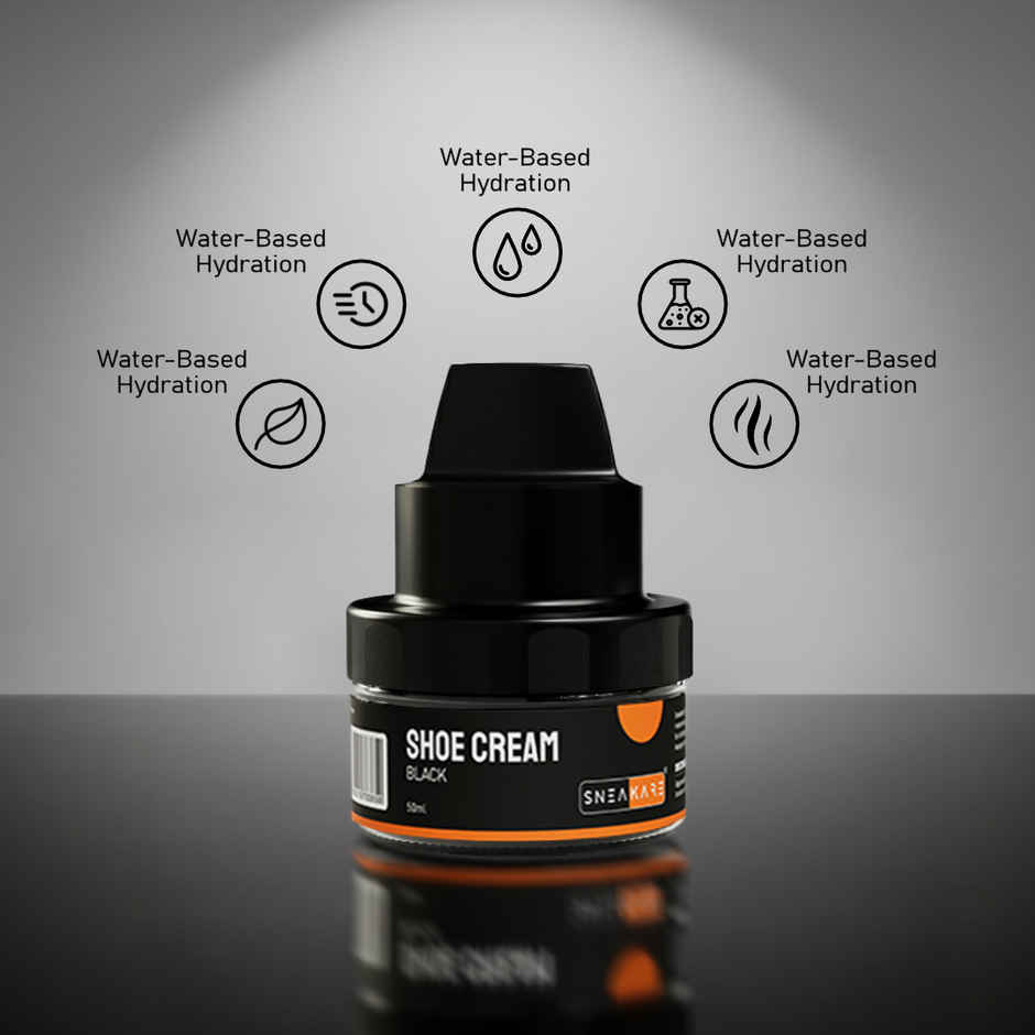 Sneakare Black Shoe Cream with Built-In Applicator