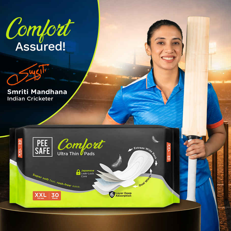 Pee Safe Ultra Thin Rash Free Sanitary Pads 30 XXL