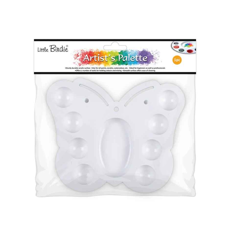 Itsy Bitsy Artist Colour Mixing Palette Butterfly 9 Wells Approx 7.75 x 6.29in Pbhc Lb