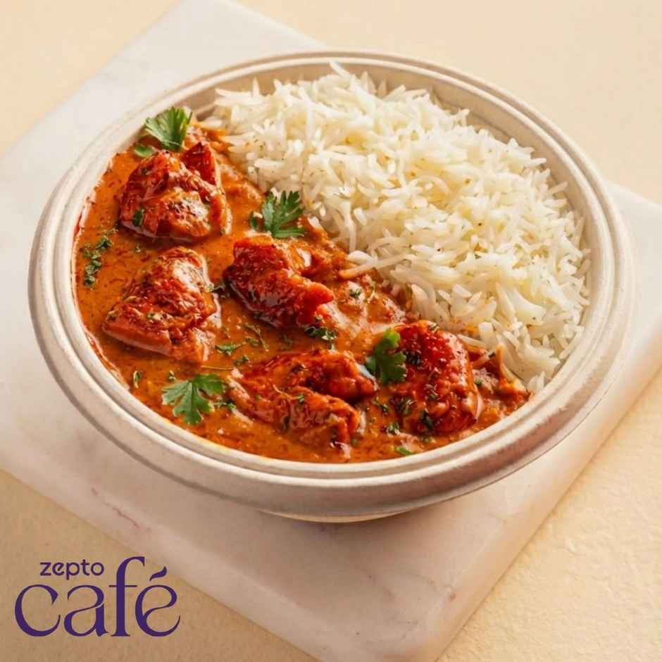 Butter Chicken & Rice + Chocolate Mousse