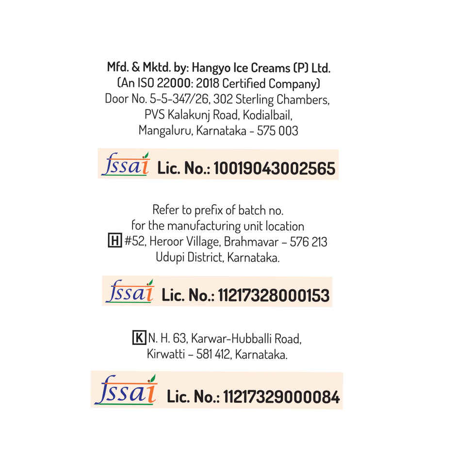 Hangyo Pista Kesar Kulfi Medium Fat Ice Cream (50ml) & Hangyo Malai Kulfi (50ml) Combo