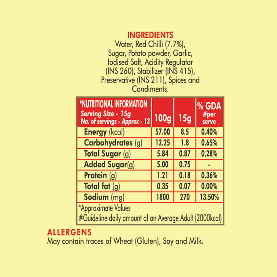 Weikfield Red Chilli Sauce| Authentic Chinese Red Chilli| High-Quality Natural Ingredients