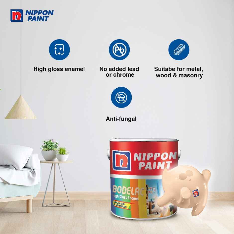 Nippon Paint Bodelac Brill White | Metal Paint | Vibrant & Durable Enamel