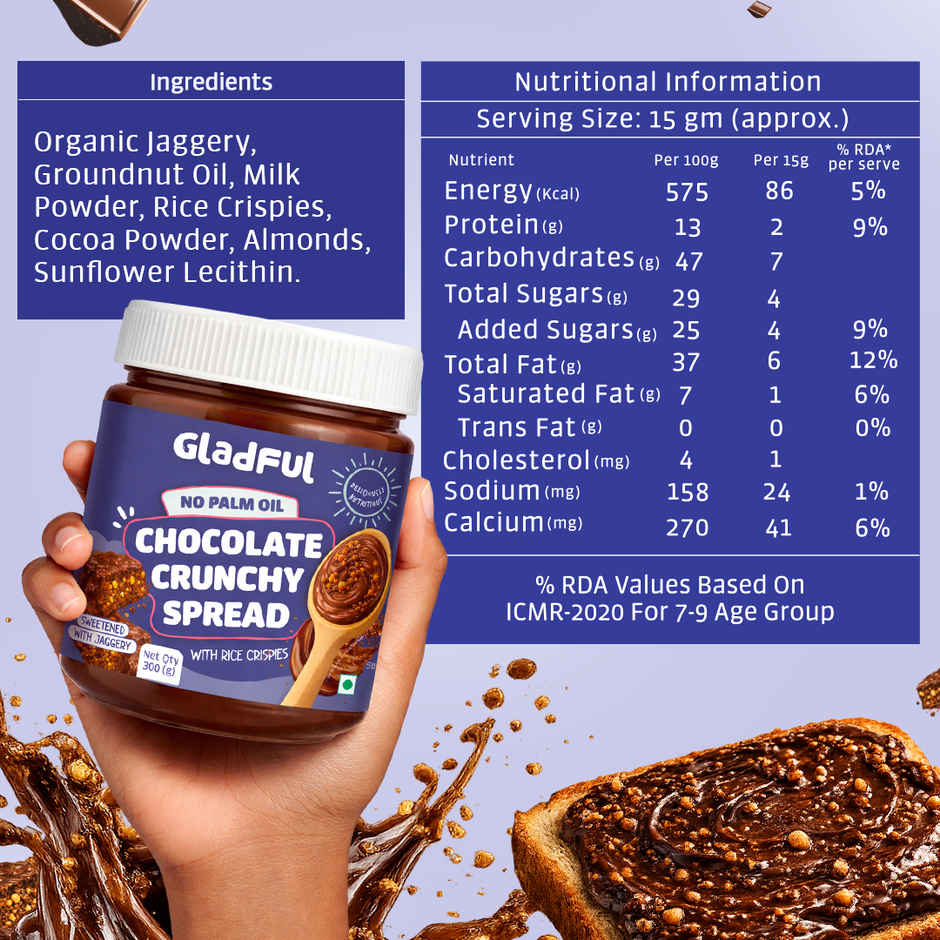 Gladful Chocolate Crunchy Spread