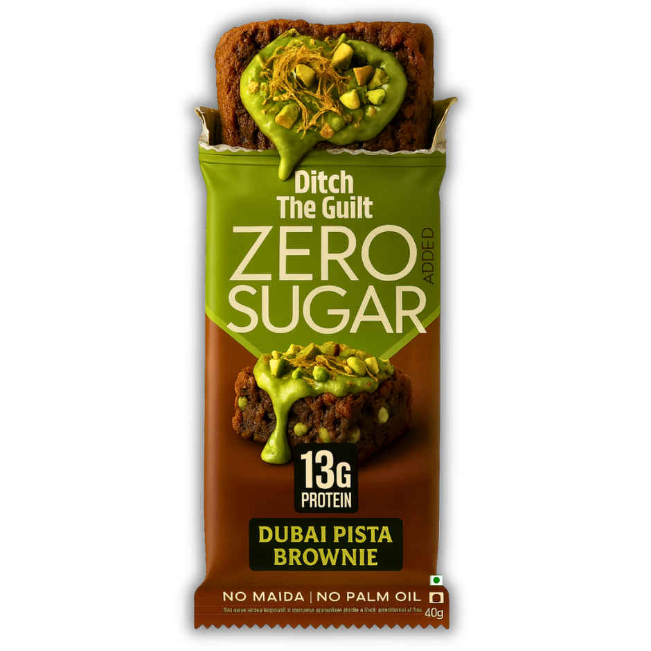 Ditch The Guilt Dubai Pista Kunafa Protein Brownie