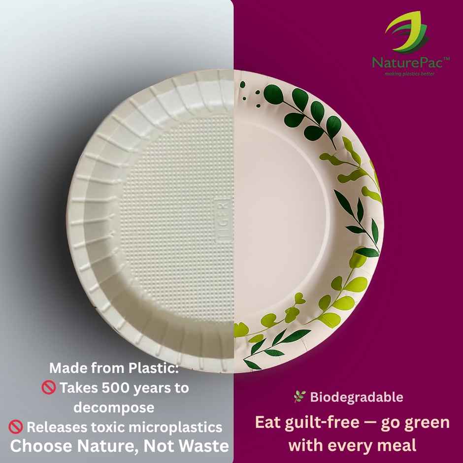 Printed Paper Plate | 7 inch | Assorted | Naturepac