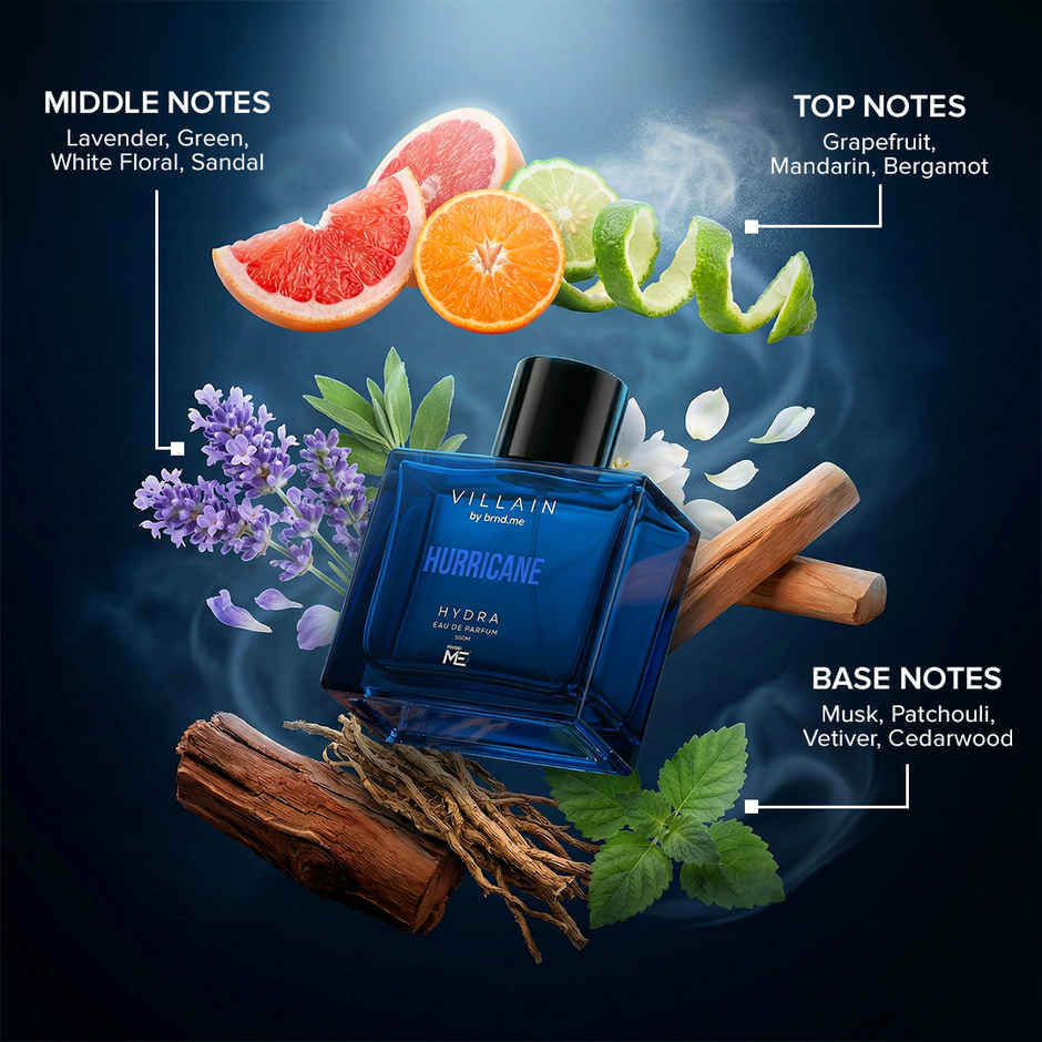 VILLAIN Hurricane Hydra Perfume for Men | Aquatic EDP | Long Lasting