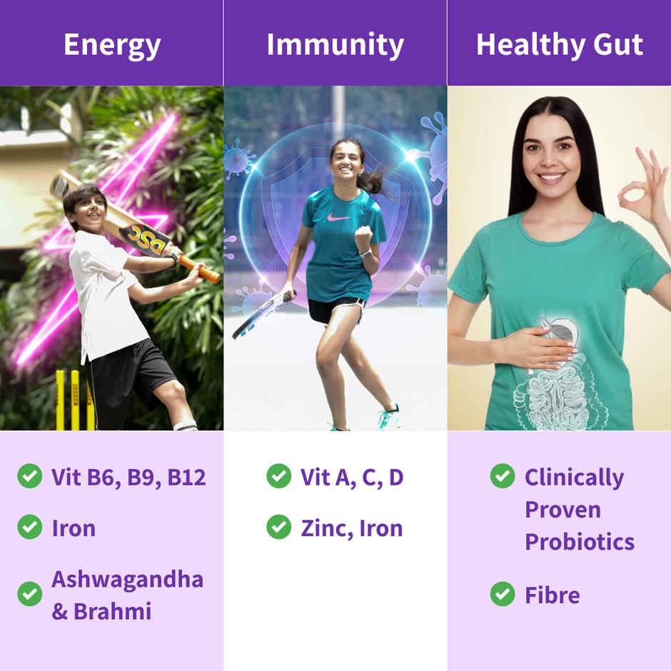 Good Monk Vitamin&Probiotic Mix for Energy & Gut Health | 120 Serves Value Jar