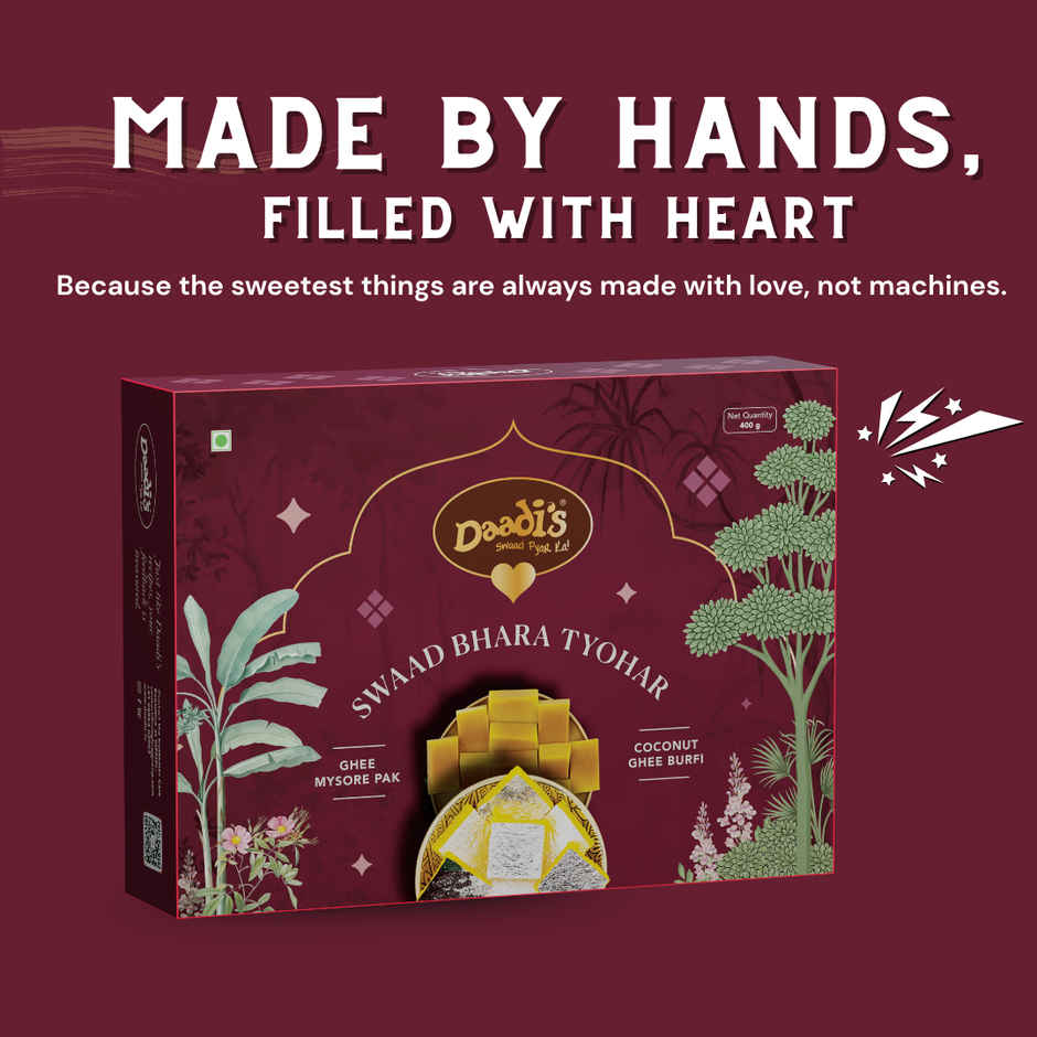 Daadi's Coconut Ghee Burfi & Ghee Mysore Pak | Gift Pack Combo