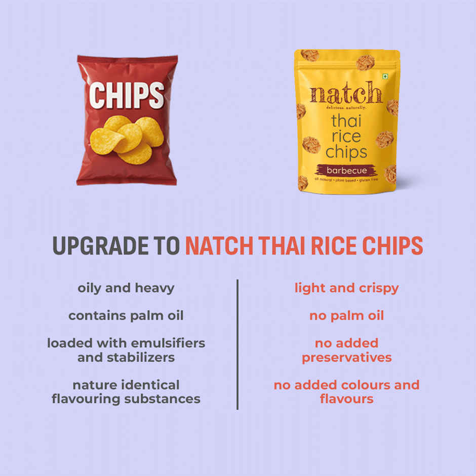 Natch Barbecue Thai Rice Chips | No Palm Oil | Healthy Snacks