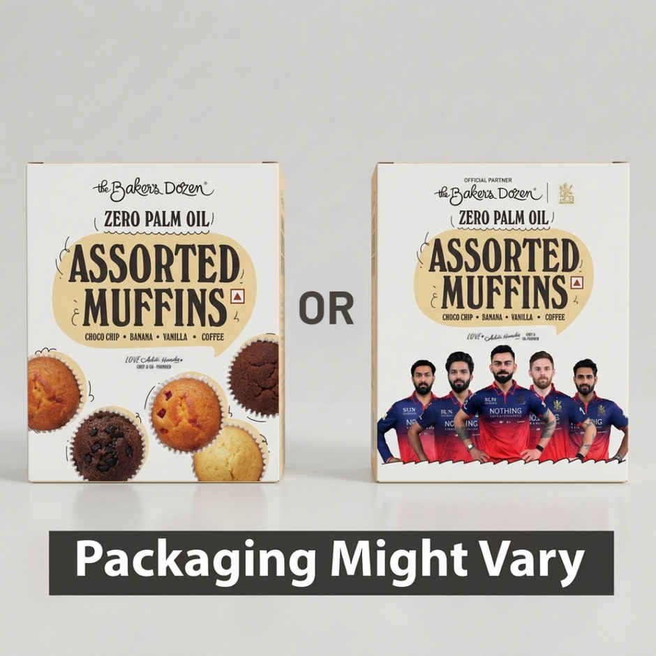 The Baker's Dozen Assorted Muffins | Choco Chip Muffin | Vanilla | Banana | Coffee Muffin