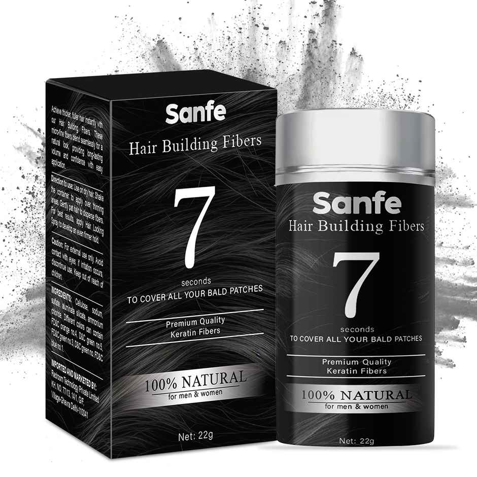 Sanfe Hair Building Fibers | Hair Fiber Powder for Bald Spot & Thinning Hair Cover Up