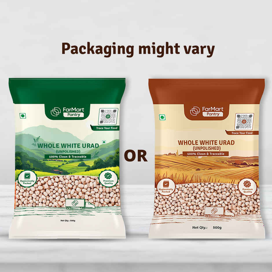 FarMart Pantry White Urad Whole | Unpolished Urad Gota