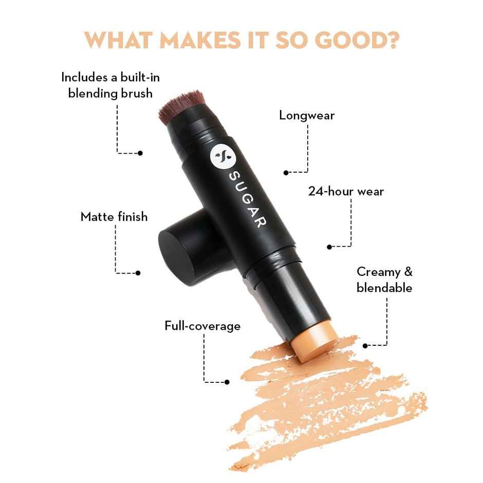 SUGAR Cosmetics Ace Of Face Foundation Stick Mini - 15 Cappuccino