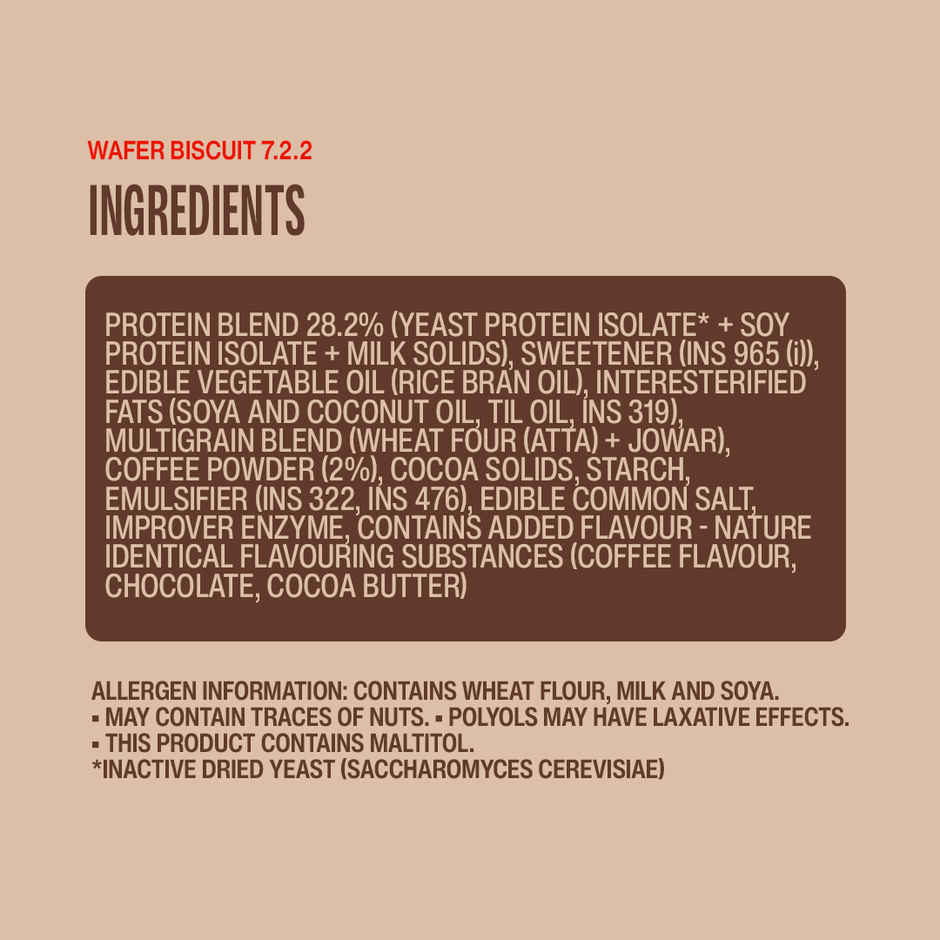 SuperYou 10g Protein Wafer Bar - Coffee (Made with Atta & Jowar. No Added Sugar. No Trans Fat.)