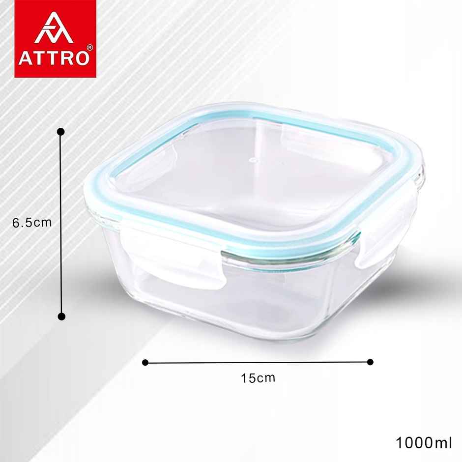 Attro Borosilicate Container Glassox Classic Square 310 ml