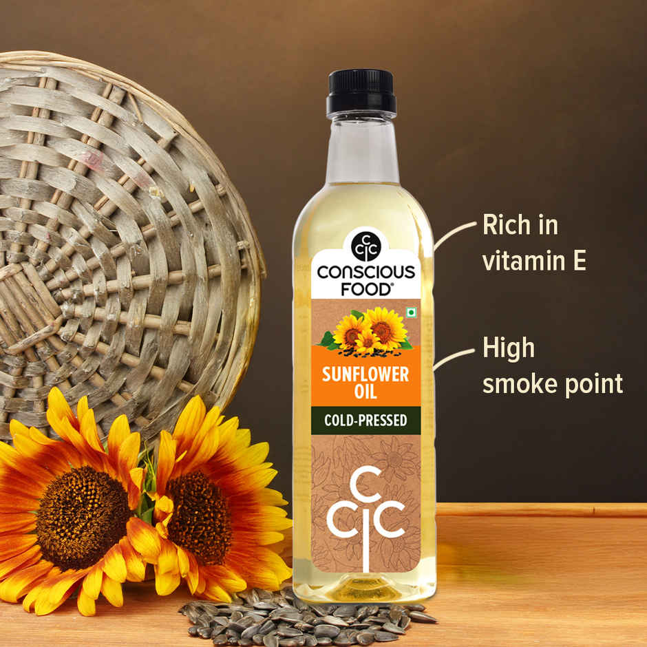 Conscious Food  Cold Pressed Sunflower Oil | Healthy Cooking Oil