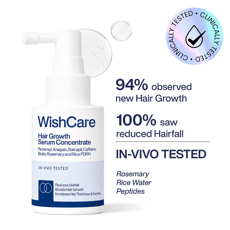 WishCare Hair Growth Serum Concentrate | New Hair Growth in 8 weeks | Redensyl, Anagain & Rosemary
