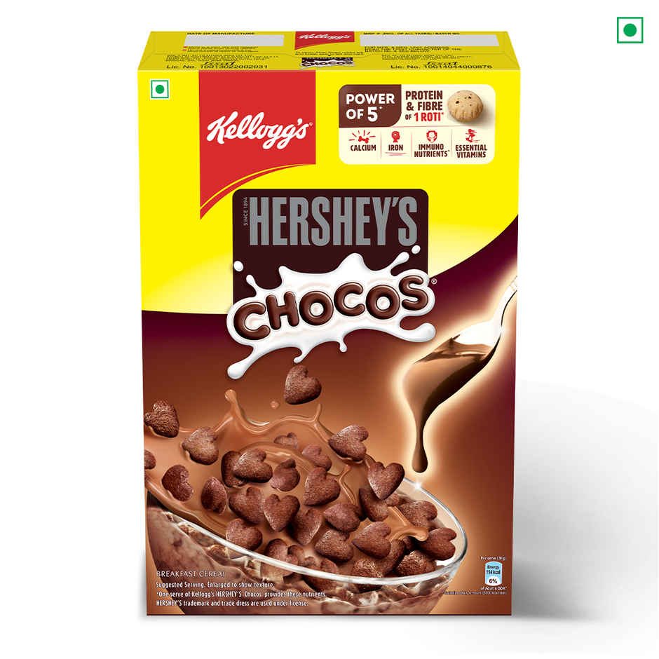New Kellogg's Hersheys Chocos With Power Of 5+ Protein & Fibre Of 1 Roti