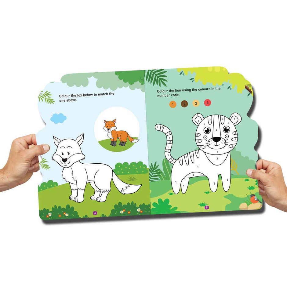 Dreamland Jungle Activity and Colouring Book Die Cut Shape 48 Pages