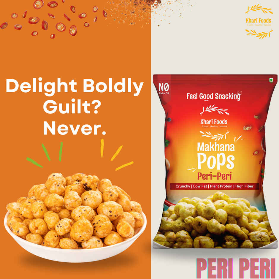 Khari Foods Makhana Pops | Peri Peri Foxnuts | Healthy Snacks