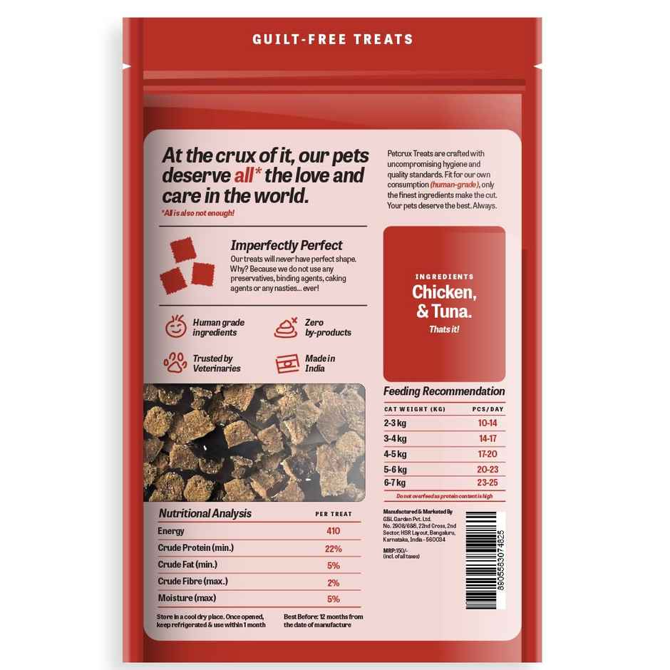 Petcrux Chicken Breast Jerkey With Tuna Cat Treats